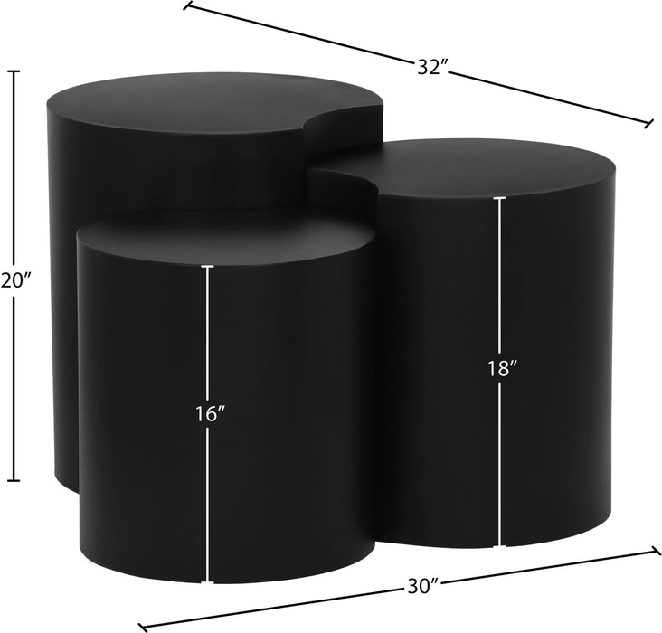 Dimple Iron Nesting 3pc. Modular End / Side Table