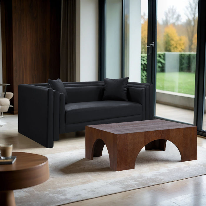 Everett 67" Vegan Leather Upholstered Loveseat