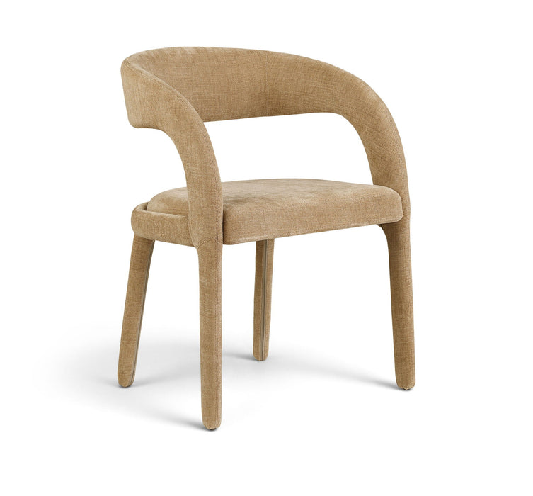 Sylvester Linen Textured Performance Fabric Upholstered Dining Chair