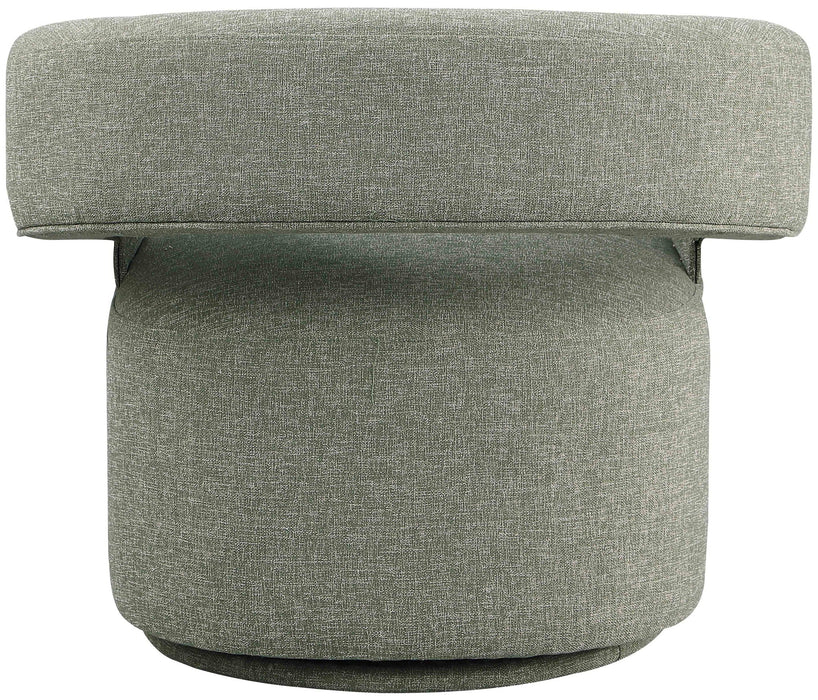 Niya Linen Textured Fabric Upholstered Swivel Accent Chair