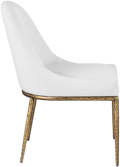 Ferro Linen Textured Performance Fabric Upholstered Dining Side Chair