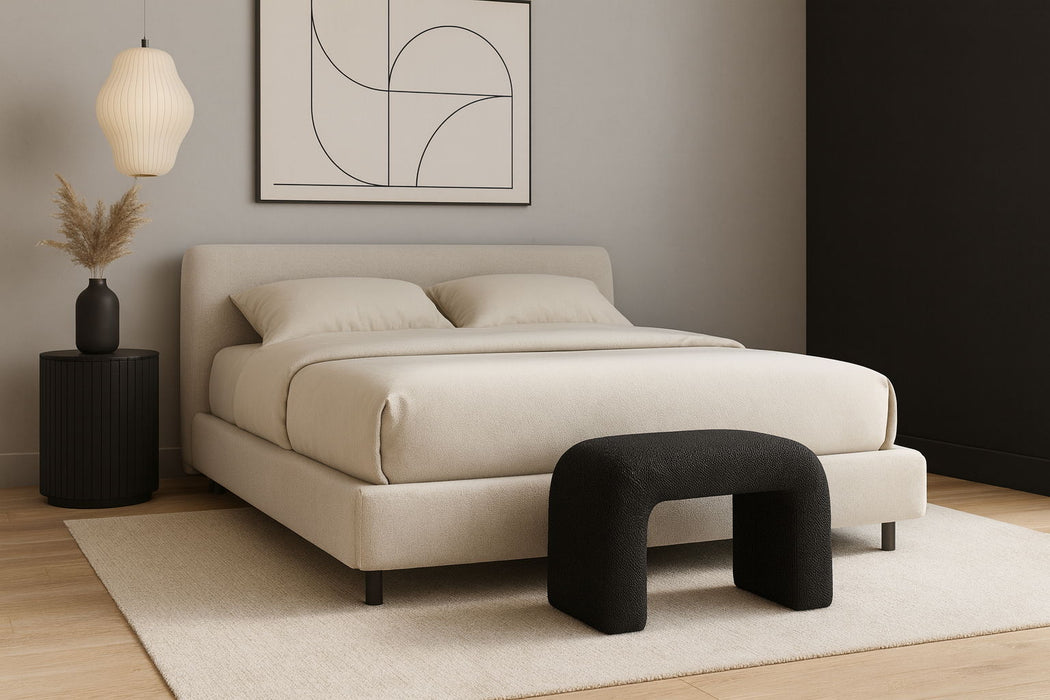 Niagara Boucle Fabric Upholstered Bench