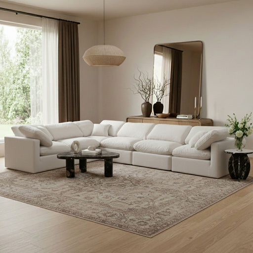 Indulge 140" Velvet Upholstered 6pc. Modular Sectional
