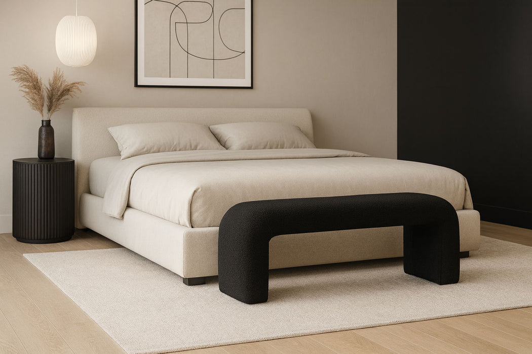 Niagara Boucle Fabric Upholstered Bench