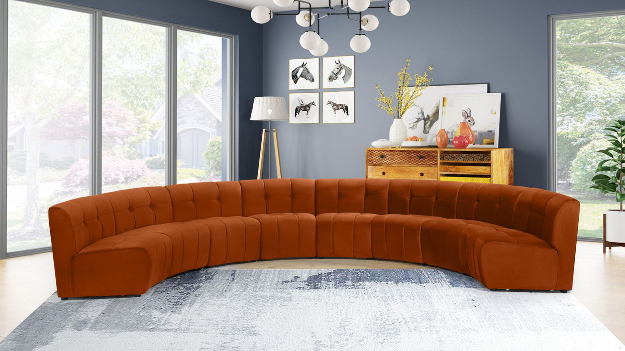 Limitless 174.5" Velvet Upholstered 8pc. Modular Sectional