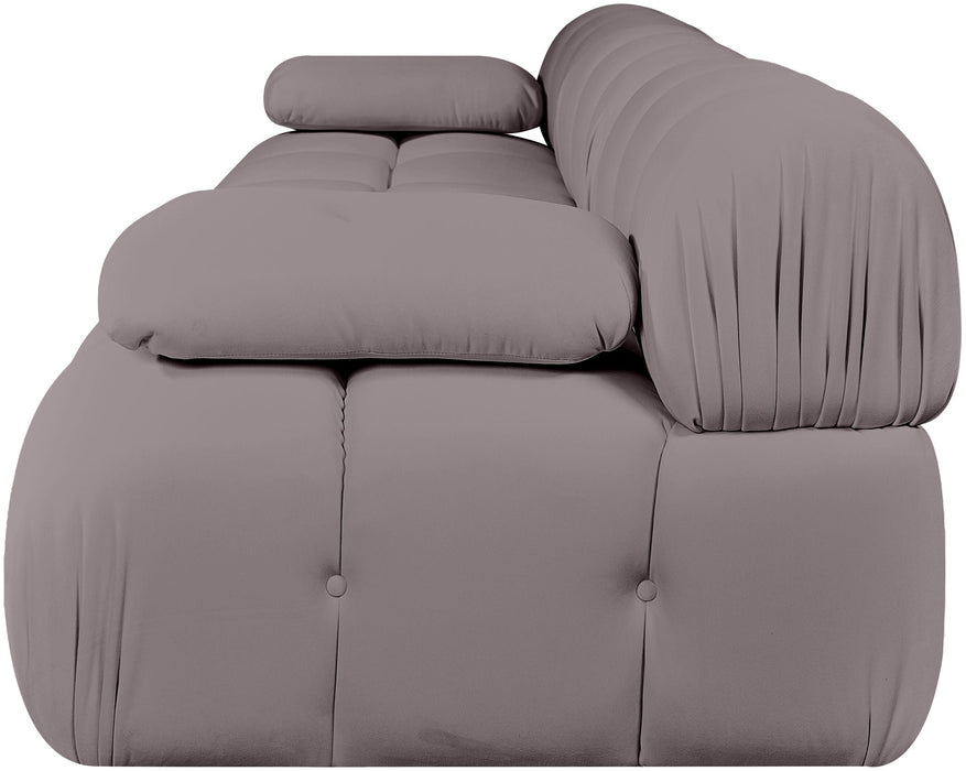 Orin 111" Velvet Performance Fabric Upholstered 3 Pc. Modular Sofa