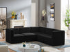Quincy 95" Velvet Upholstered Comfort 5pc. Modular Sectional