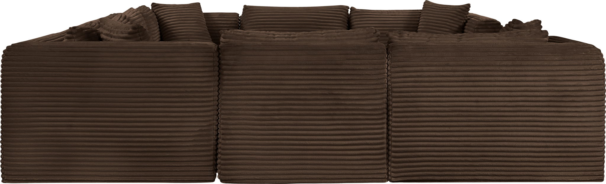 Shaggy 140" Corduroy Performance Fabric Upholstered Modular Sectional