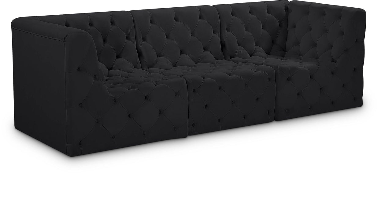 Tuft 99" Velvet Upholstered 3pc. Modular Sofa