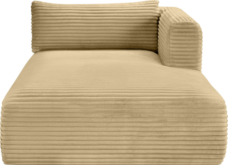 Shaggy Corduroy Performance Fabric Upholstered Chaise
