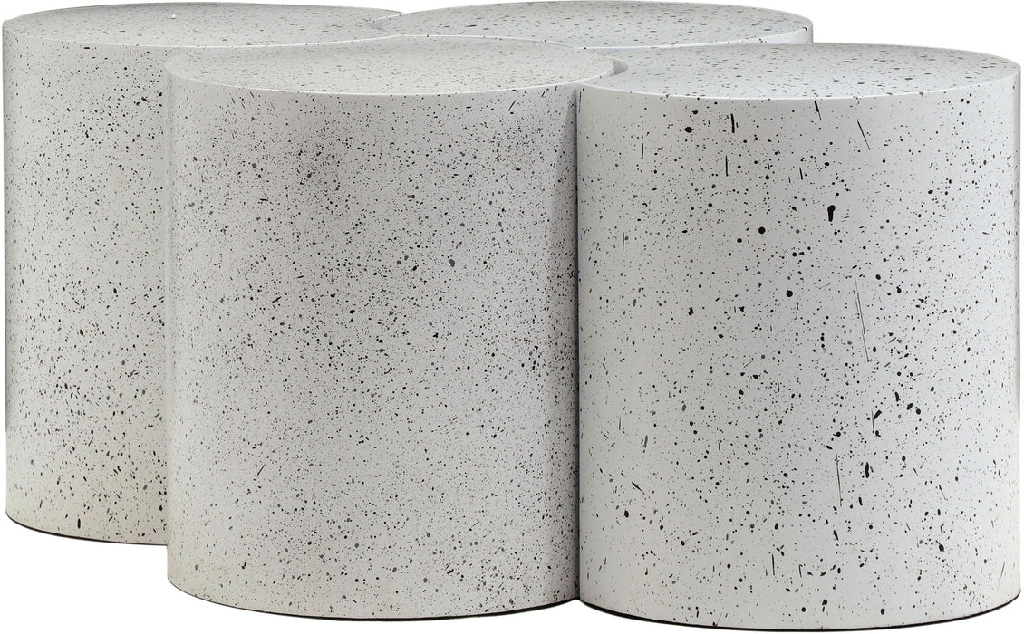 Dimple Terrazzo Pattern Iron Nesting 4pc. Modular Coffee Table