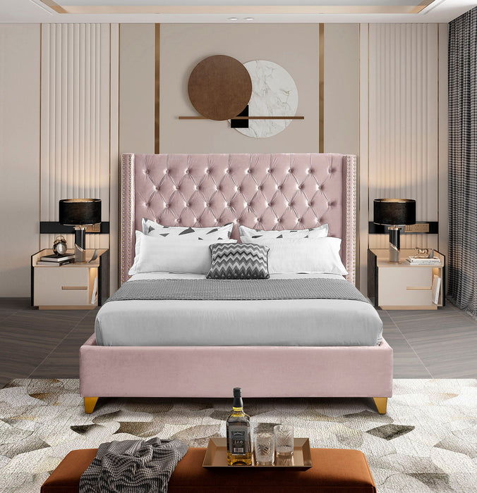 Barolo Velvet Upholstered Bed
