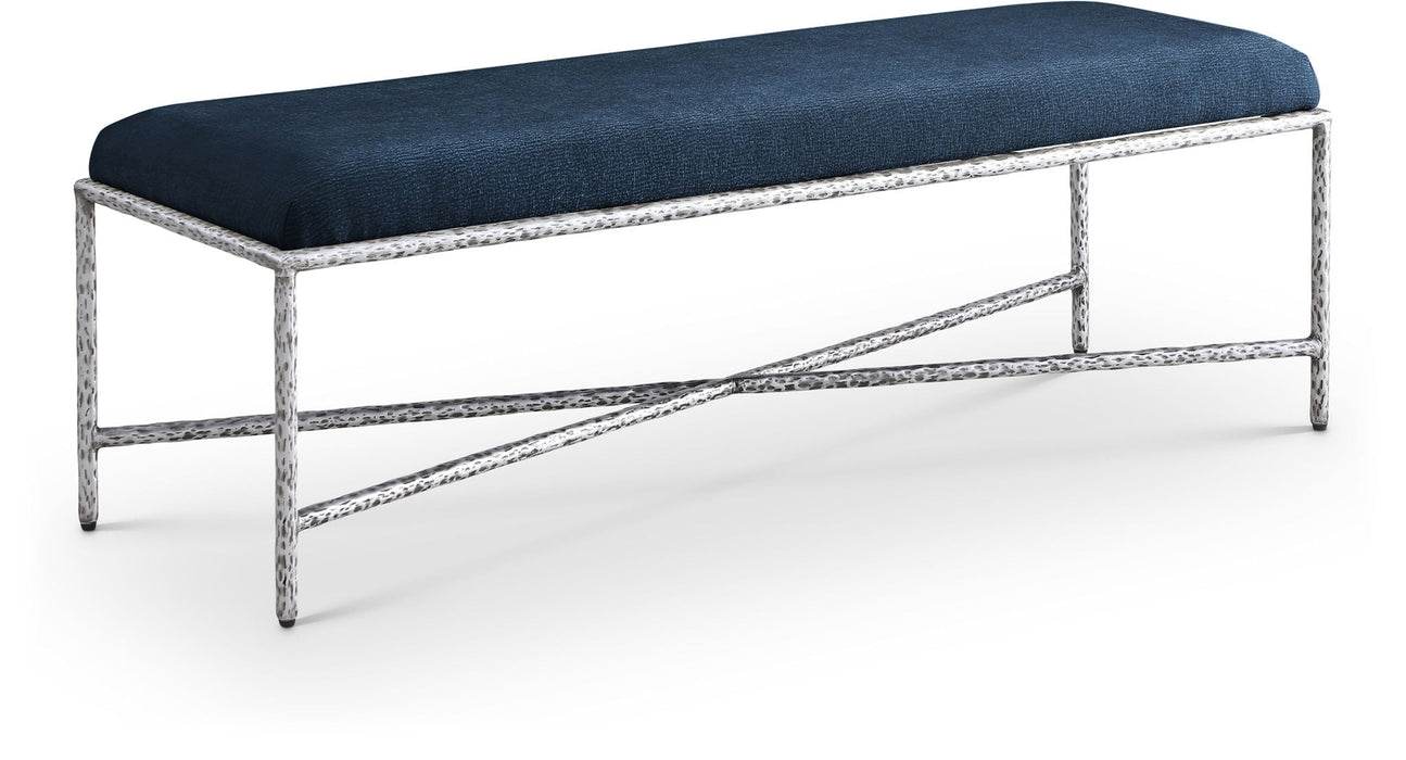 Valley Chenille Fabric Upholstered Bench