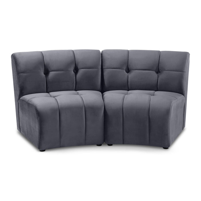 Limitless 65" Velvet Upholstered 2pc. Modular Sectional
