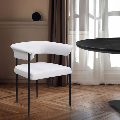 Malin Linen Textured Fabric Upholstered Dining Chair