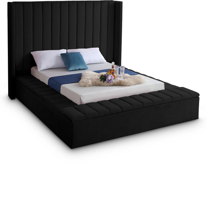 Kiki Velvet Upholstered Bed