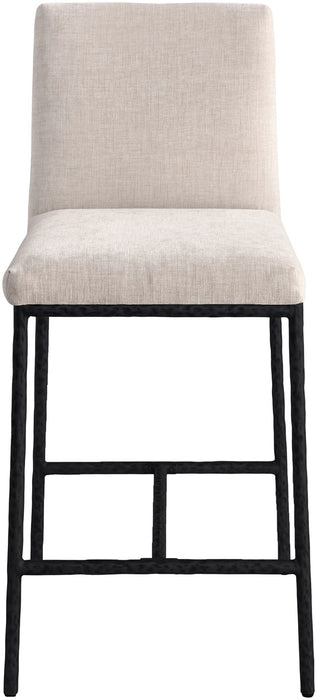 Reeves Chenille Fabric Upholstered Counter Stool