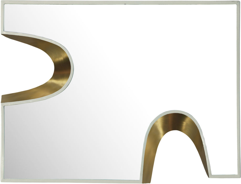 Soleil 28" W X 38" H Gold Accent Mirror