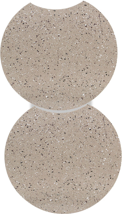 Dimple Terrazzo Pattern Iron Nesting 2pc. Modular End / Side Table