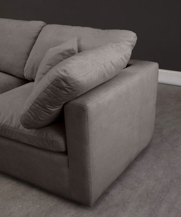 Plush 105" Velvet Upholstered Standard Comfort 4pc. Modular Sectional