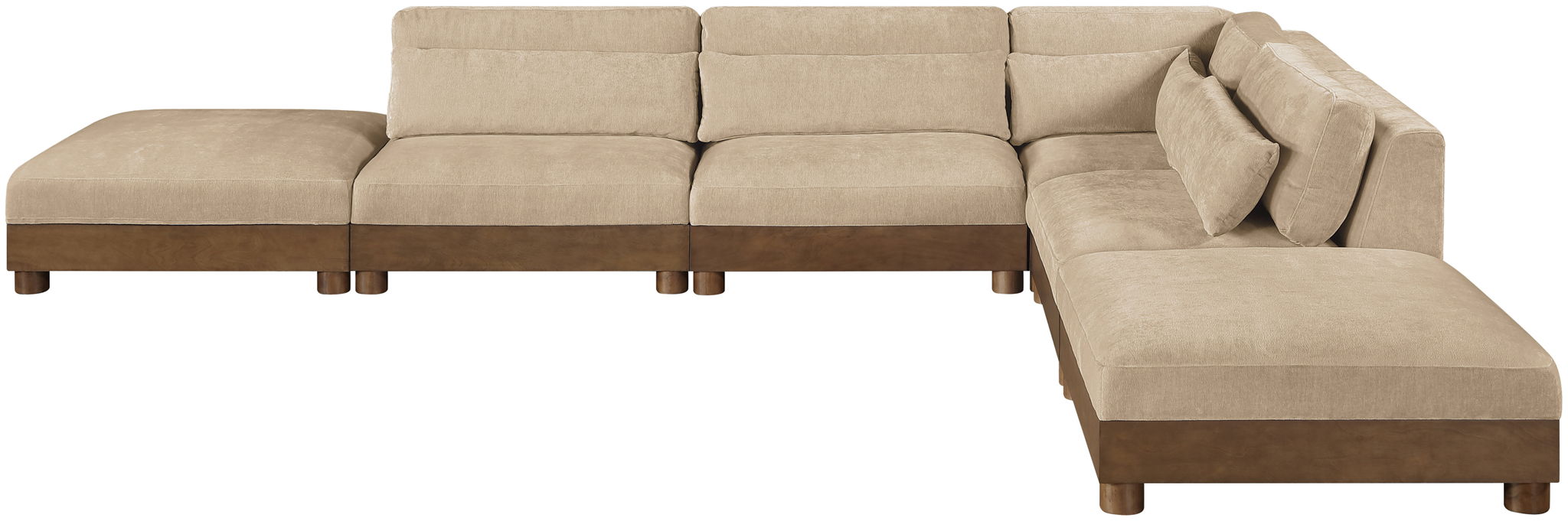 Turin 80" Chenille Fabric Upholstered 2pc. Modular Loveseat