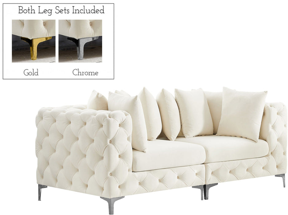 Tremblay 79" Velvet Upholstered 2pc. Modular Loveseat