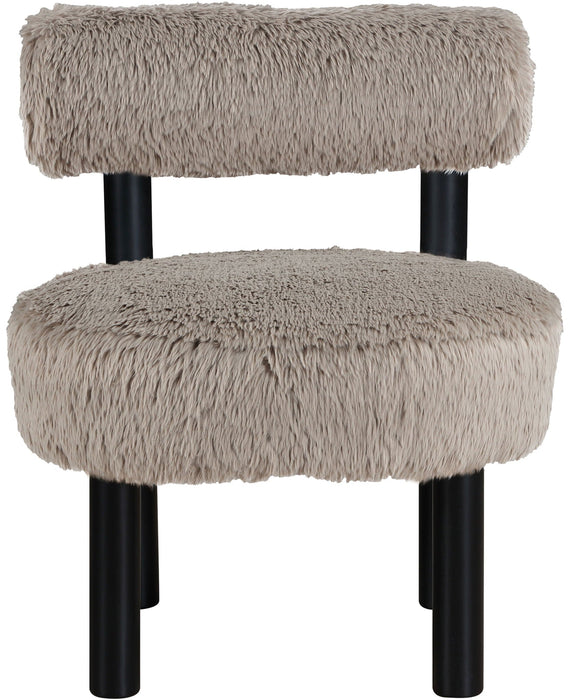 Ambre Vegan Shearling Fabric Upholstered Accent Chair