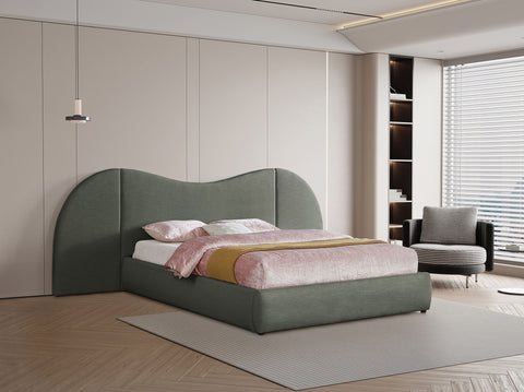 Everest Linen Textured Fabric Upholstered Bed
