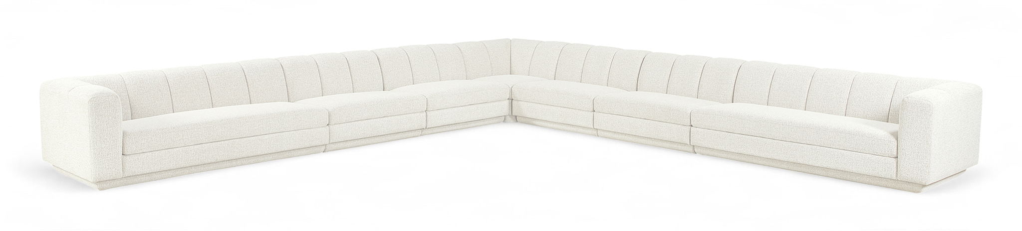 Modari 194.25" Fabric Upholstered 7pc. Modular Sectional