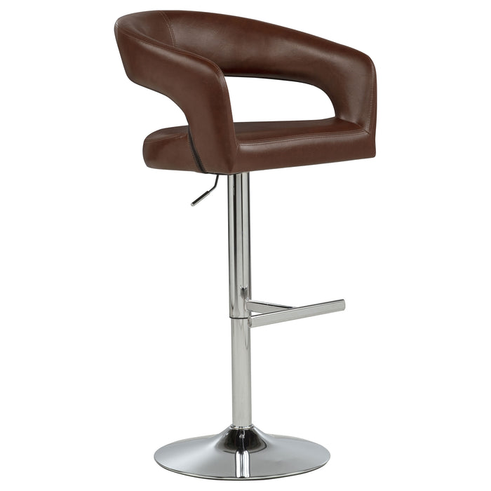 Travia Adjustable Bar Stool Cocoa Brown