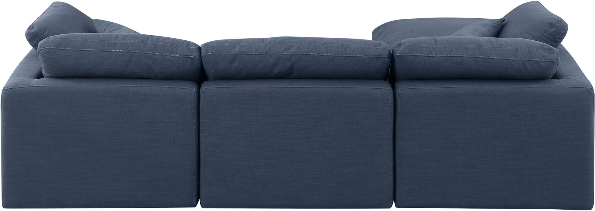 Indulge 105" Linen Textured Fabric Upholstered 4pc. Modular Sectional