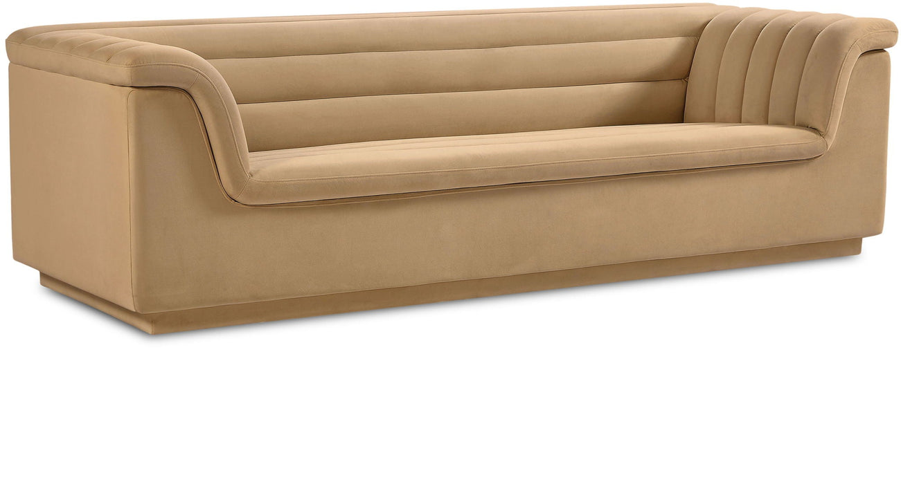 Cascade 94" Velvet Upholstered Fabric Upholstered Sofa