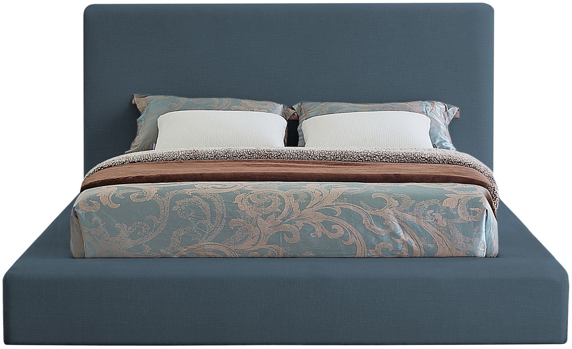 Devin Linen Textured Fabric Upholstered Bed