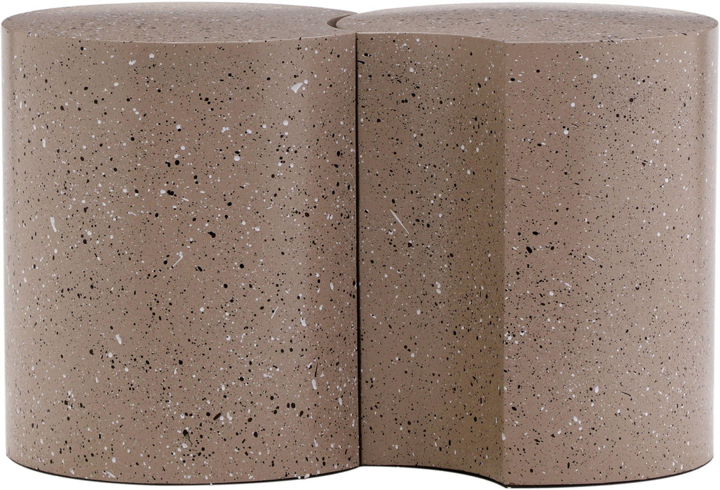 Dimple Terrazzo Pattern Iron Nesting 2pc. Modular End / Side Table