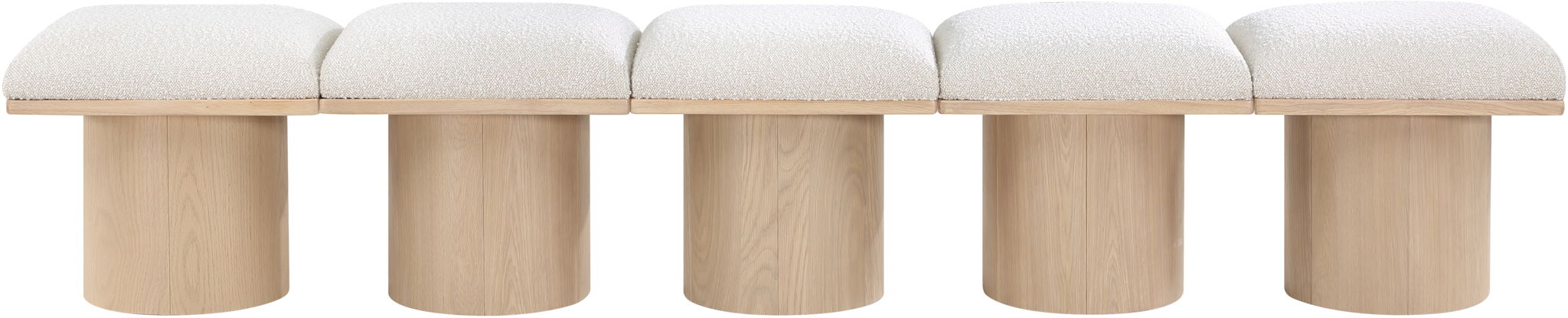 Pavilion Boucle Fabric Upholstered 5pc. Modular Bench