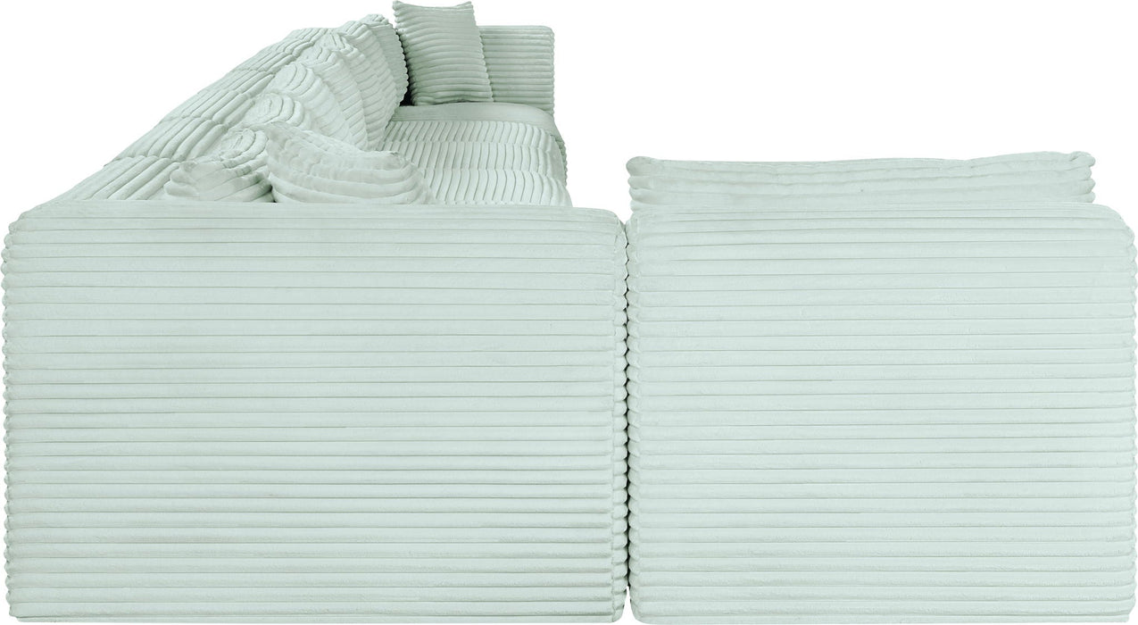Shaggy 233" Corduroy Performance Fabric Upholstered Modular Sectional
