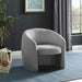 Acadia Boucle Fabric Upholstered And Vegan Leather Upholstered Accent Chair