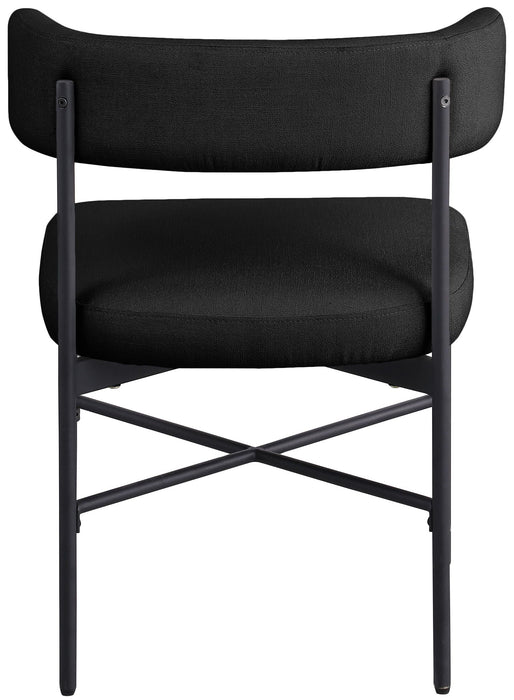 Rivage Linen Textured Fabric Upholstered Dining Chair