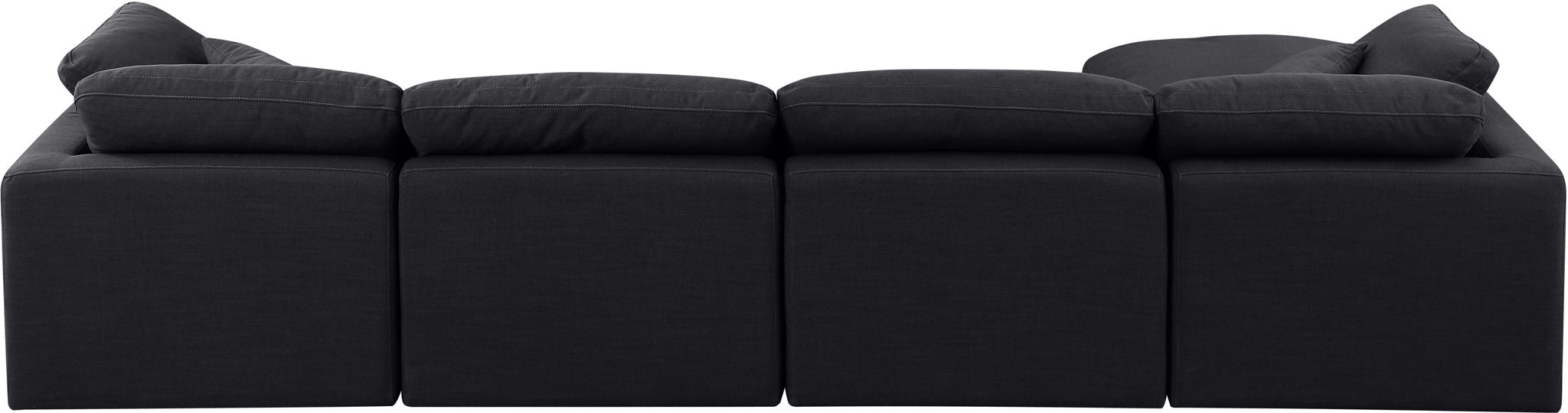 Indulge 140" Linen Textured Fabric Upholstered 5pc. Modular Sectional
