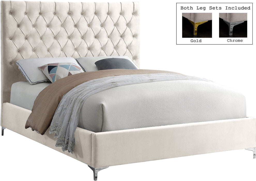 Cruz Velvet Upholstered Bed