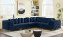 Tremblay 139" Velvet Upholstered 6pc. Modular Sectional