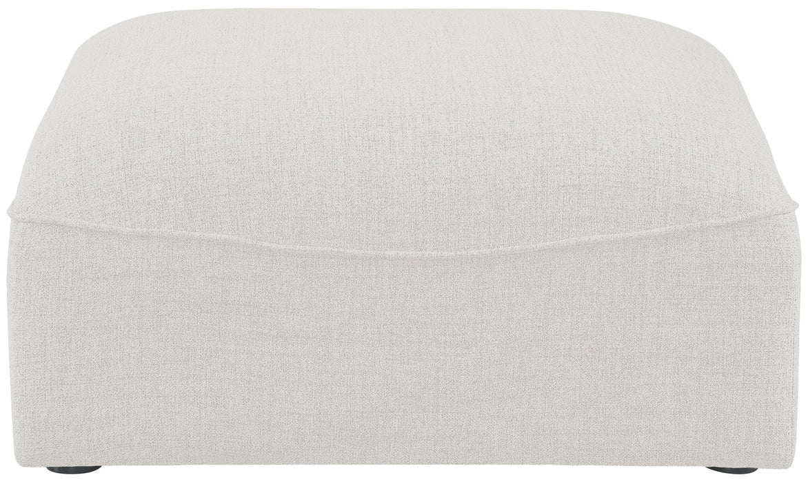 Miramar Linen Textured Fabric Upholstered Modular Ottoman
