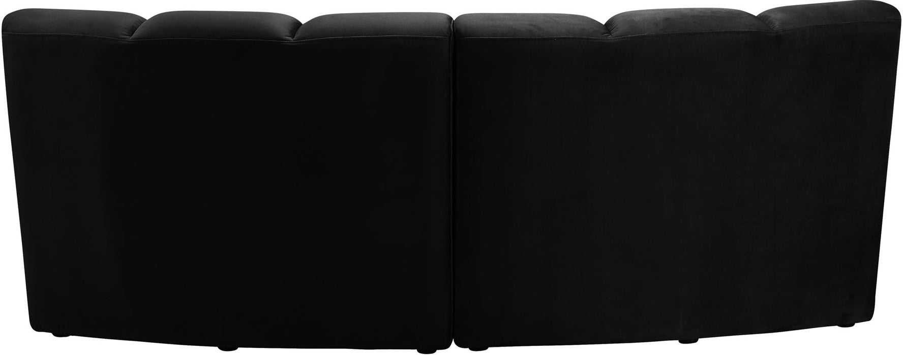 Seccional modular tapizado de terciopelo Infinity de 83" de 2 piezas