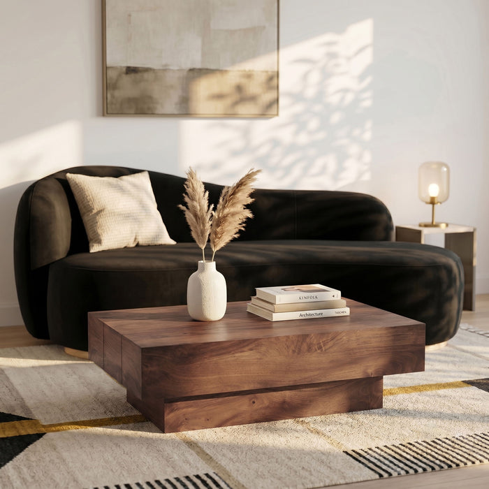Mesa de centro de madera de mango Plank