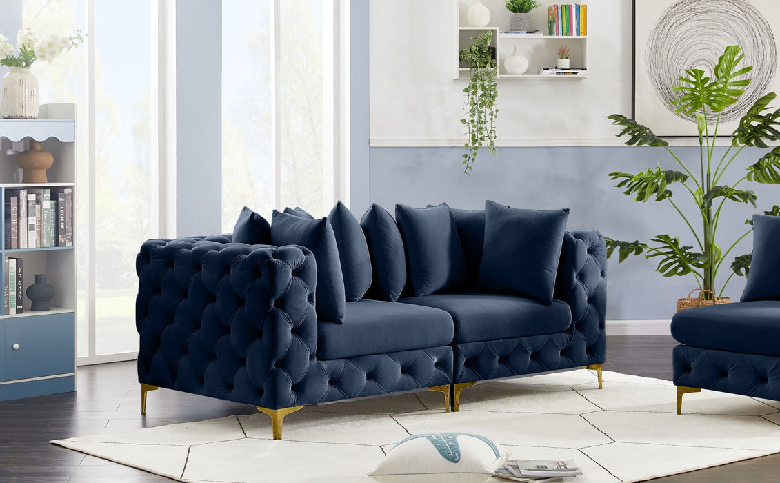 Tremblay 79" Velvet Upholstered 2pc. Modular Loveseat
