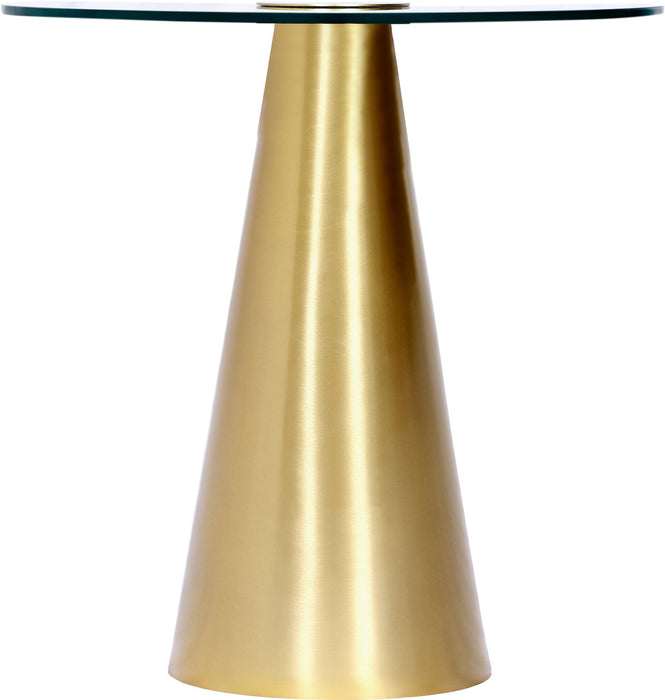 Glassimo Glass Top And Iron Base End Table