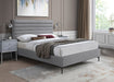 Hunter Linen Textured Fabric Upholstered Bed