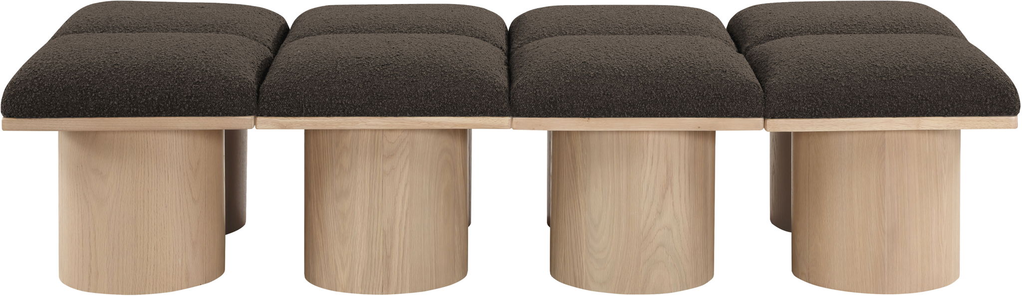 Pavilion Boucle Fabric Upholstered 8pc. Modular Bench