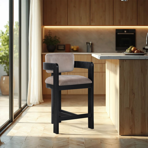 Sacha Velvet Upholstered Counter Stool