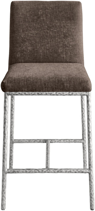 Reeves Chenille Fabric Upholstered Counter Stool